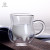 Wholesale Transparent New Design Double Wall Glass Cup with Handle