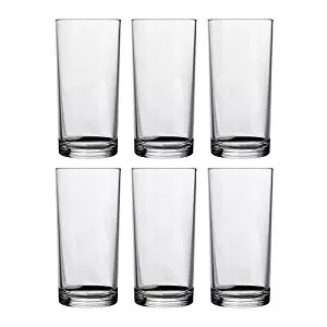 Classic 16-ounce Premium Quality Plastic Water Tumbler | Clear Set of 6