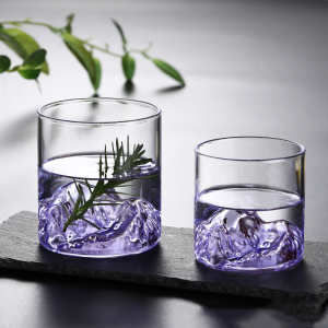 New Arrival Whisky Glass Cup Wine Tumbler Cups for Tea and Coffee High Borosilicate Glass Tea View Mountain Glassware