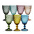 Vintage-Inspired Pattern 250Ml Amber Solid Color Embossed Engraved Vintage Glasses Wine Colored Glass Goblets Color Glass