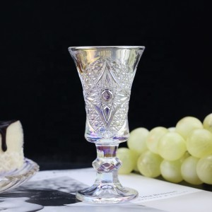 Custom Cheap Logo Korea Mini Glass Cup Bar Stem Soju Shot Glass for Vodka Sake Liquors Drinking with Decoration Stem