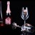 2022 New Amazon Hot Sale Vintage Luxury Lead-free Crystal Enamel Style Red Wine Glass Wine Stopper with Decanter Set Gift Box