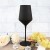 Wholesale Custom Elegant Long Stem Red Wine Glass Goblets Full Color Accent Blind Black Wine Glasses Goblet for Fun Party Event