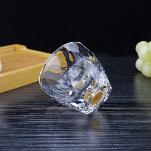 Custom Logo Korea Foil Gold Shot Glasses with Gold Bottom Mini Glass Cup Soju Shot Glass for Vodka Beer Liquors Drinking