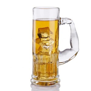 Custom Bar Dedicated Unique Design Elegant 550ml Glass Beer Cup Beer Mug Glass Beer Glass