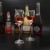 Bar Use Rose Petal Shaped Glass Goblets Rose Wine Glass Cocktail Glasses