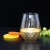 Amazon Top Seller Clear Stemless Wine Glasses Handmade Honeycomb Cutting Gold Foil Egg Cup Stemless Wine Glass Stemless