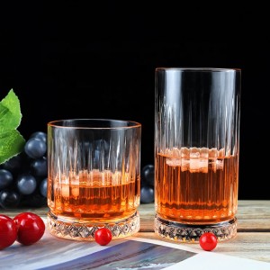 Hot Sale Simple Design High Quality Vintage Whisky Glass Set Old Fashioned Whiskey Glass