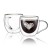 CnGlass 280ml Microwave Safe Borosilicate Glass Coffee Mug Heat Resistant Espresso Glass Cup Double Wall Glass Coffee Cup