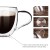 CnGlass 280ml Microwave Safe Borosilicate Glass Coffee Mug Heat Resistant Espresso Glass Cup Double Wall Glass Coffee Cup