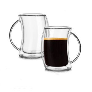200ml Torre Di Pisa Double Wall Glass Cup Borosilicate Glass Mug Creative Coffee Cup with Handle Glass Double Wall
