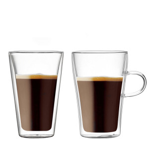 400ml 450ml Clear Double Wall Glass Cup High Borosilicate Glass Coffee Mug Creative Drinkware Glass Cup