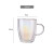 300ml 350ml Rainbow Double Wall Glass Coffee Mug Glass Tea Mug Double Walled Glass Cups