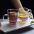 300ml 350ml Rainbow Double Wall Glass Coffee Mug Glass Tea Mug Double Walled Glass Cups