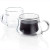 Hand Made Heat Resistant Borosilicate Glass Double Wall Coffee Cups Clear Coffee Mug