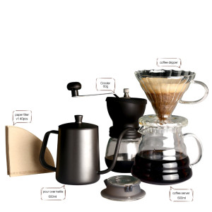 Gift Packing OEM Hand Drip Coffee Maker Coffee Set