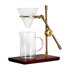 Popular Design Adjustable Glass Coffee Brewer with Stand Coffee Kit