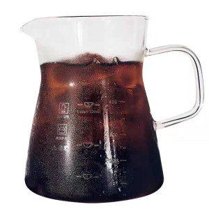 High Borosilicate Glass Heat Resistant 400ML Pour Over Coffee Maker Coffee Server
