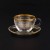 97948 Coffee Set (6 Coffee Cups + 6 Saucers), Decor: Rumeysa, Color: Gold