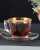 97302 TEA SET with HANDLE SHAHI 24Ct. GOLD & ENGRAVED 6 Tea Cups(195 Ml ) 6 Saucers