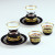 18 Pc Tea Set (6 Tea Cups + 6 Coffee Cups + 6 Saucers) - Decor: Pika, Color: Gold
