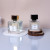 30ml 50ml 100ml Square Transparent Perfume Glass Bottle with Golden Square Cap