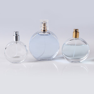 Flat Round 30ml 50ml 100ml Spray Luxury Empty Glass Premium Perfume Bottle with Box