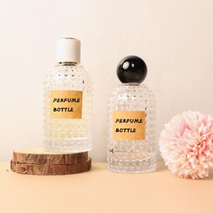 Luxury 30ml 50ml 100ml Empty Transparent Round Shape Crimp Neck Perfume Glass Bottle