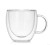 150ml Heat-resistant High Borosilicate Coffee Cup with Double Glass Handle