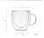 150ml Heat-resistant High Borosilicate Coffee Cup with Double Glass Handle