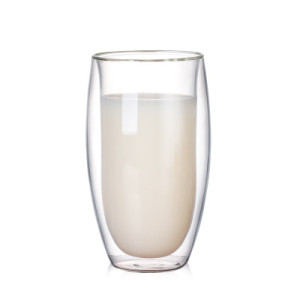 260ml Simple Double Glass High Borosilicate Glass Heat Insulation Transparent Milk Cup