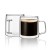 CnGlass Clear Glass Coffee Mug 10oz. Glass Coffee Espresso Cups with Handle Double Wall Borosilicate Glass Tea Cup for Milk