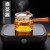 Wholesale Clear Borosilicate Heat Resistant Glass Teapot with Wood Handle