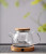 High Borosilicate Heat Resistant Glass Teapot Bamboo Lid with Infuser