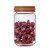 New Round Transparent Glass Storage Jars with Threaded Wooden Cover