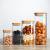 Empty Clear Glass Jar Transparent Square Glass Storage Jars with Wood Lid