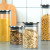 Round Food Storage Jar with Stainless Lid Spice Jar for Candy Kitchen Airtight Jar