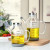 600ml 800ml Food-grade Lead-Free Glass Dispenser Oil Pot with Stainless Steel Lid