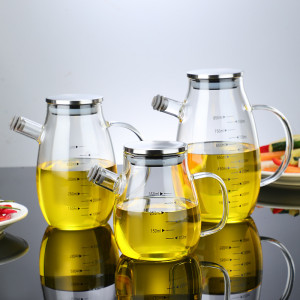350ml 550ml 850ml Food Grade Lead Free Borosilicate Glass Oil and Vinegar Glass Bot