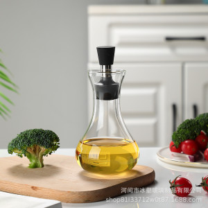 250 Ml 500 Ml Transparent Kitchen Glass Oil & Vinegar Bottle with Stopper
