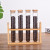2023 New High Borosilicate Round Bottom Glass Tube for Coffee Beans Spice Display with Airtight Bamboo Lid and Wood Holder