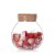 2024 New Sealed Round High Borosilicate Glass Jars Candy with Lid Coffee Jar for Candy Tea Coffee Wooden Stopper