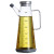 Kitchen Glass Oil Pot with Handle Leak-proof Stainless Steel Lid Oil Bottle Transparent Scale Soy Sauce Vinegar Oil Tank