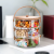 2024 3 Tier Stackable 1L 1.3L 1.5L Glass Food Storage Jars with Wooden Handle and Lid for Candy and Cookie