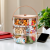 2024 3 Tier Stackable 1L 1.3L 1.5L Glass Food Storage Jars with Wooden Handle and Lid for Candy and Cookie