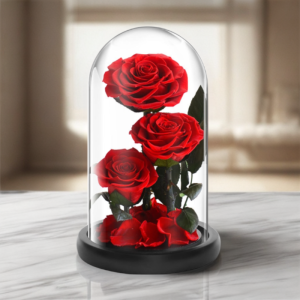 2024 Romantic Eternal Preservation of Roses Roses in A Glass Dome as A Gift