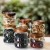 Food Storage High Borosilicate Custom Made Decorate Fancy Glass Jars with Bamboo Lid with Cork Kitchen