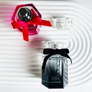 Wholesale Fancy Design Polygonal Shape Luxury Glass Perfume Empty Bottle Atomizer Spray Pump Bottles for Liquid Fragrance