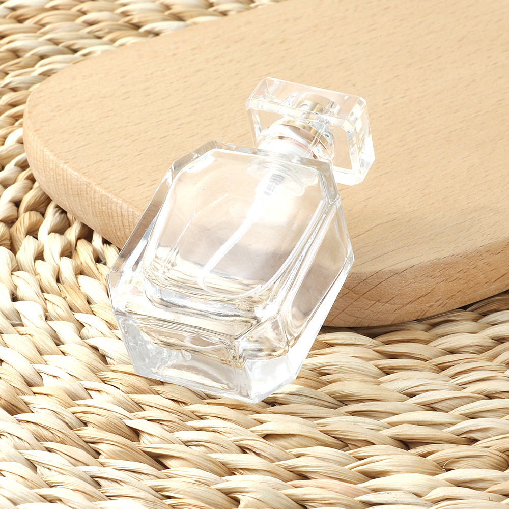 Glass Spray Empty Perfume Bottle Round Clear Glass Perfume Bottle Refill Perfume Sample Bottle