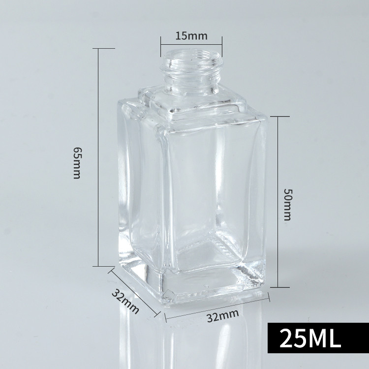 Luxury high quality Refillable Clear Glass Empty Perfume Bottle With Spray And Cap Empty Perfume Bottle